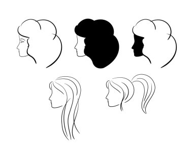 Kadınlar - vektör çizim başkanları