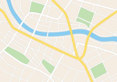 Kasabanın sokaklarında planı - vektör