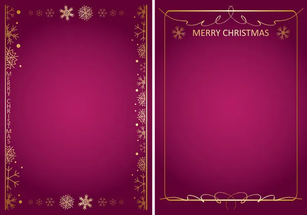 Весёлого Рождества Бордовом Фоне Вектор Золотыми Украшениями — стоковый вектор