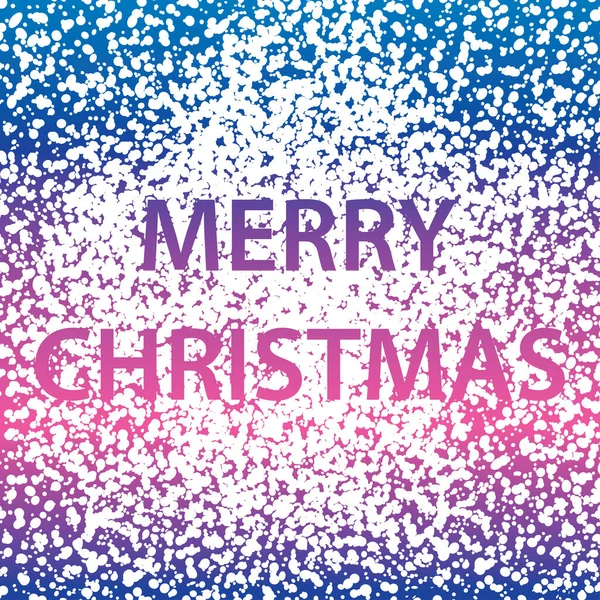 Joyeux Noël Découpé Neige Blanche Sur Fond Bleu Rouge Vecteur — Image vectorielle
