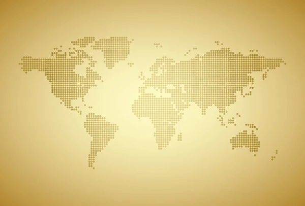 Абстрактна Плямиста Карта Світу Світло Жовтому Векторному Фоні Градієнтом — стоковий вектор
