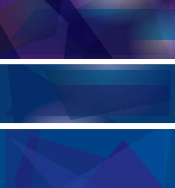 Fond Vectoriel Abstrait Bleu Foncé Avec Abstractions Géométriques Set — Image vectorielle