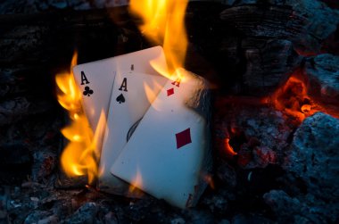 Burning Aces clipart