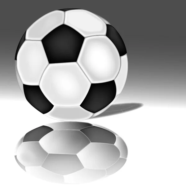 Ballon de football avec une réflexion spéculaire — Image vectorielle