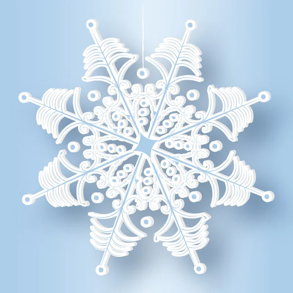 buz gibi bir iş parçacığı üzerinde kar tanesi