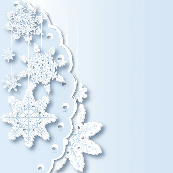 Composition des flocons de neige — Image vectorielle