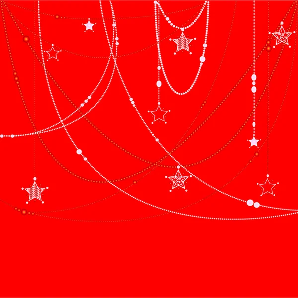 kırmızı bir arka plan üzerinde Noel boncuk