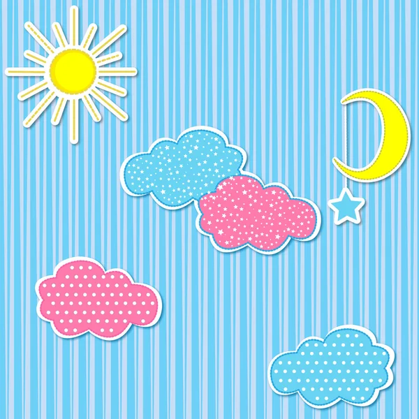 Bebek kiti kağıt bulutlar