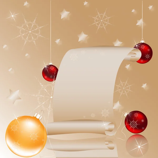 Rouleau d'or pour Noël — Image vectorielle