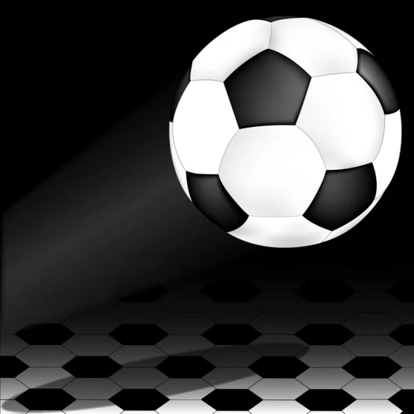 Ballon de football sur aile — Image vectorielle