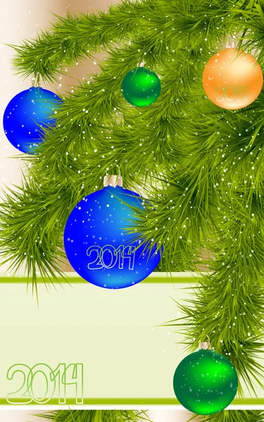 Yeni yıl tebrik kartı.