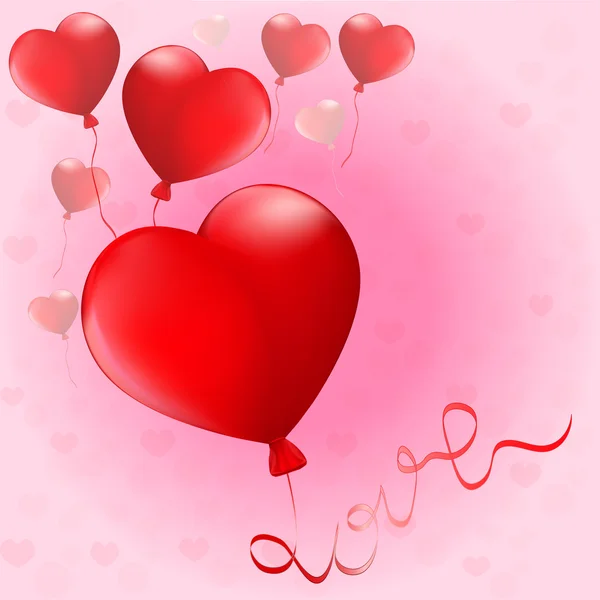 Formdaki bir kalp balonlar