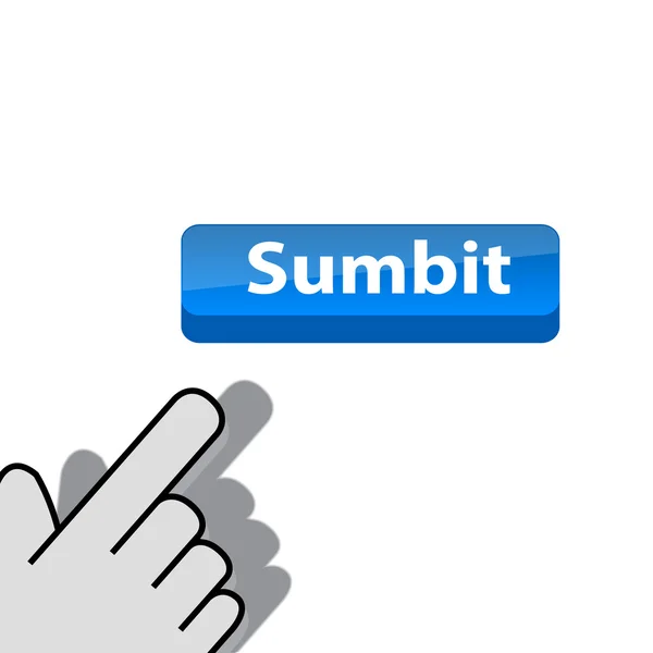 Κάντε κλικ στο κουμπί sumbit — Διανυσματικό Αρχείο