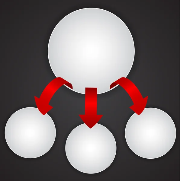 Círculos infográficos com setas — Vetor de Stock