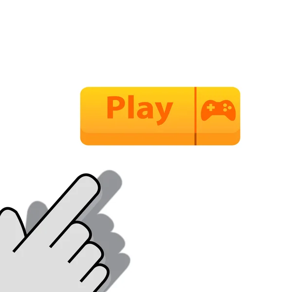 Κάντε κλικ στο κουμπί play — Διανυσματικό Αρχείο