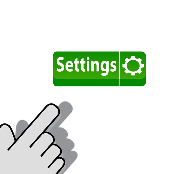 Haga clic en la configuración del botón — Archivo Imágenes Vectoriales