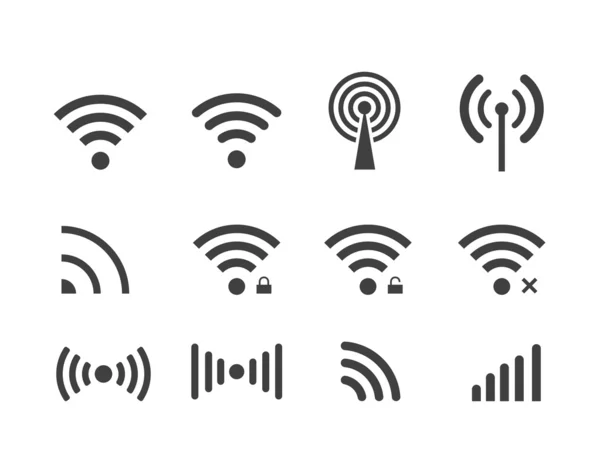 Wi-fi pictogrammen — Stockvector
