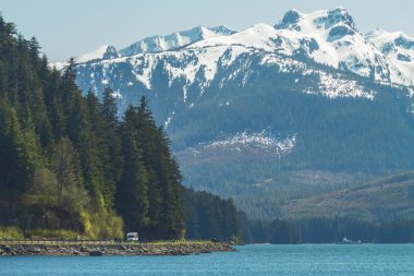 turist alaska'nın peyzaj içinde