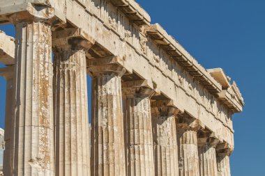 parthenon ayrıntı akropolü, Atina, Yunanistan