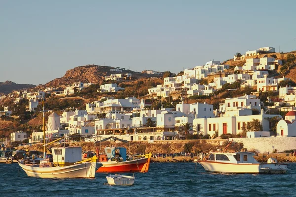 Tramonto a Mykonos, Grecia . — Foto Stock