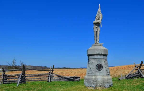 132º Monumento a la Infantería de Pensilvania - Antietam National Battlefield, Maryland — Foto de Stock