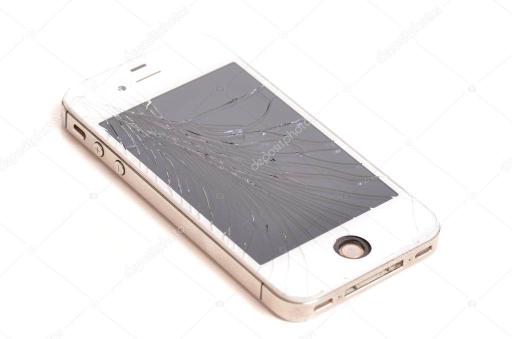 Cellphone with cracked screen