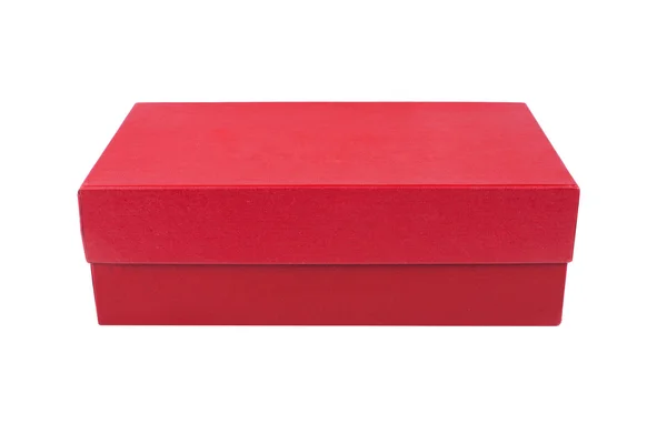 Caja roja para zapatos aislados sobre fondo blanco — Foto de Stock