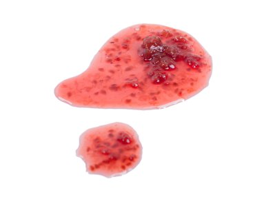 damla reçel, beyaz bir arka plan üzerinde izole