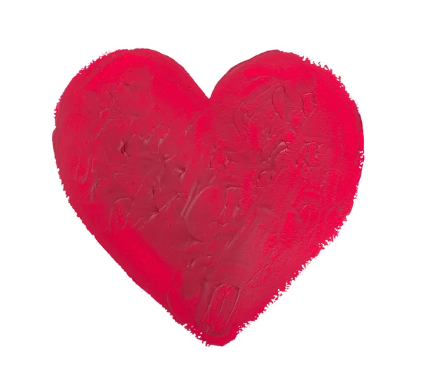Coração aquarela isolado no fundo branco — Fotografia de Stock
