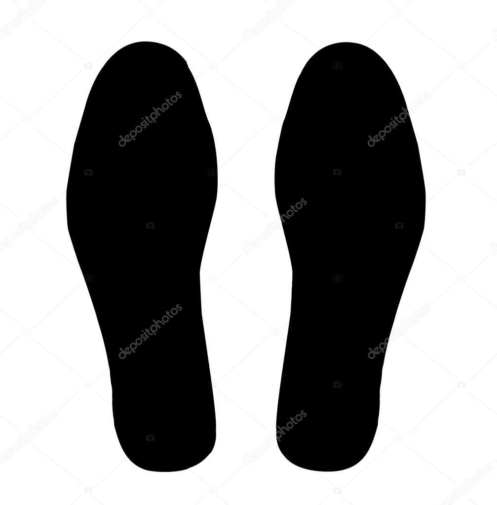 Shoe print, trace of the shoe, footprints