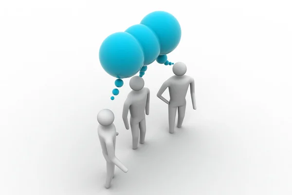 3D insanlar ve konuşma balonları — Stok fotoğraf