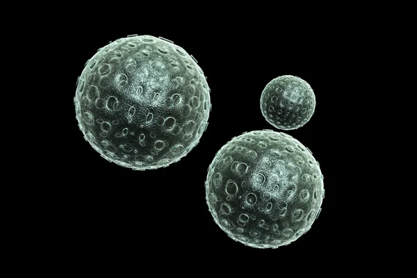 3D viruset h1n1-viruset h5n1-virus, h7n9 virus, fågelinfluensaviruset — Stockfoto