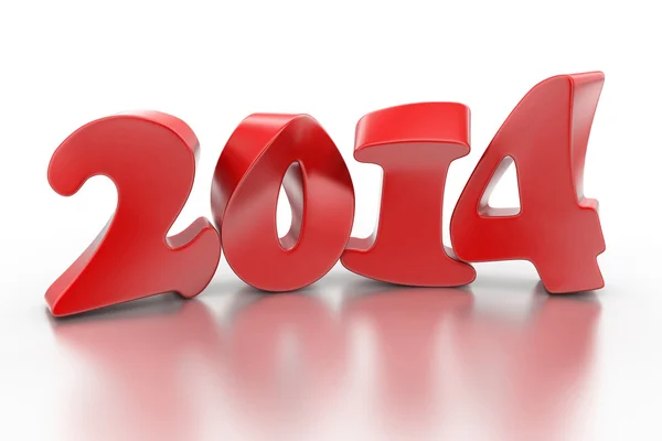 3D 2014 year — Stock Photo, Image