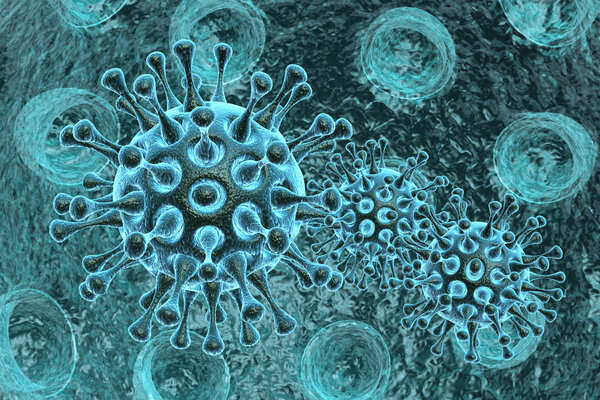 Bacterial intruder cells causing sickness