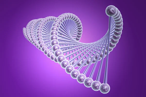 Modelo de cadeia de ADN torcida — Fotografia de Stock