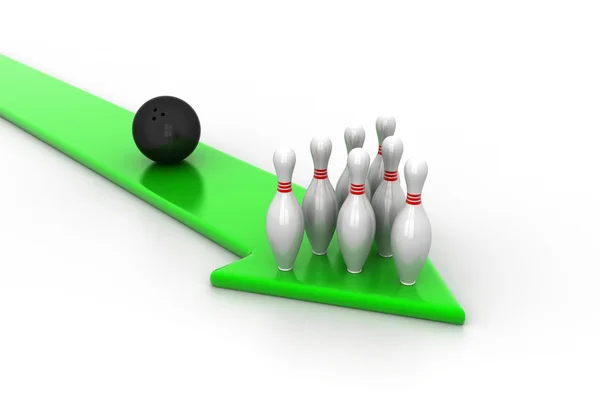 Bowling ball target concept — Stock Photo, Image