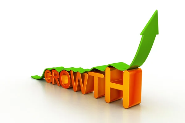 Üzleti növekedés grafikonon — Stock Fotó