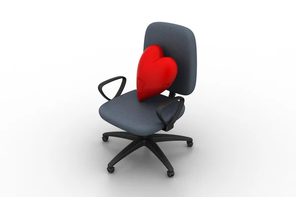Heart sign in chair — Stock Photo, Image