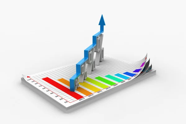 Financial growth in percentage — Stock Photo, Image