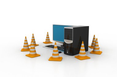 trafik işaretleri ile bilgisayar