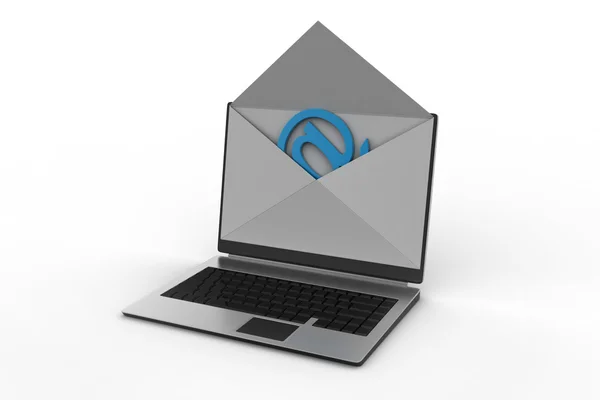 Email and laptop — Stock Photo, Image