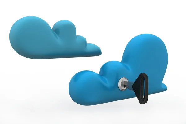Sicherheit durch Cloud Computing — Stockfoto