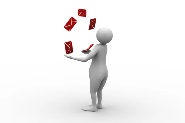 Postbote verliert Mails — Stockfoto