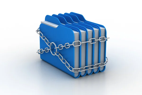 Folder locked by chains — Stock Photo, Image
