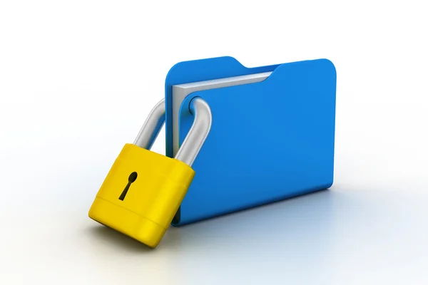 Folder locked — Stock Photo, Image