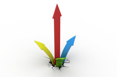 finansal bir grafik olarak başarı ile kırma