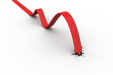 finansal bir grafik olarak kaybı yoluyla kırılma