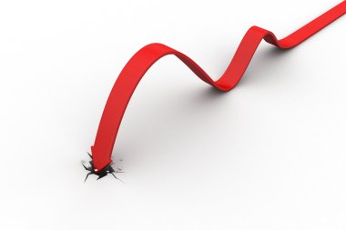 finansal bir grafik olarak kaybı yoluyla kırılma