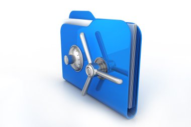 güvenli kilit ile klasör