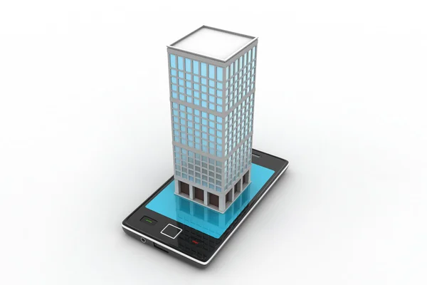 Teléfono inteligente con concepto de bienes raíces —  Fotos de Stock